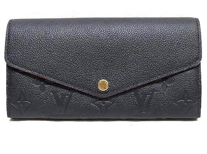 Louis Vuitton Portefeuille Sarah in sehr gutem Zustand Schwarz Leder  ref.1335549