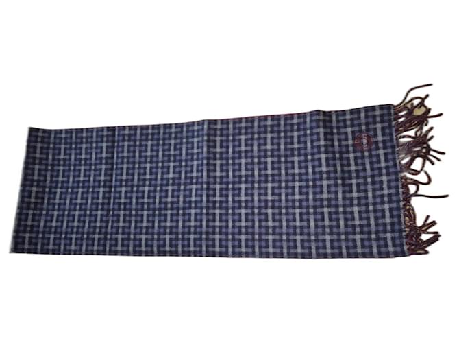 écharpe Hermès H écossais Cachemire Multicolore  ref.1335737