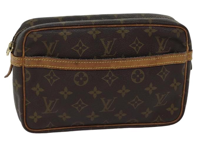 Louis Vuitton Monogram Compiegne 23 Bolsa de Embreagem M51847 Autenticação LV Sr.125 Monograma Lona  ref.1335808