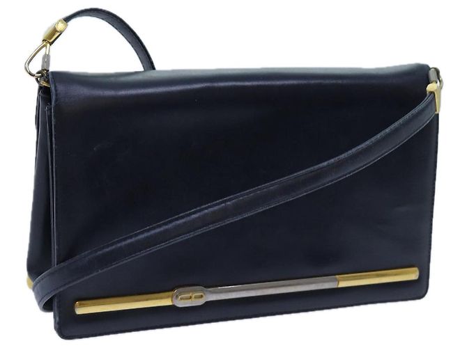 Christian Dior Borsa A Tracolla Pelle Nera Auth 70793 Nero