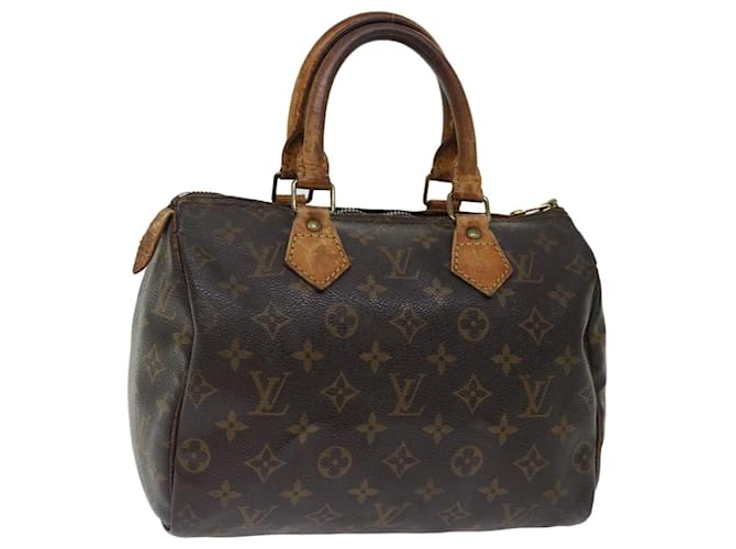 Louis Vuitton Monogram Speedy 25 Bolsa de mão M41528 Autenticação de LV 70366 Monograma Lona  ref.1335876