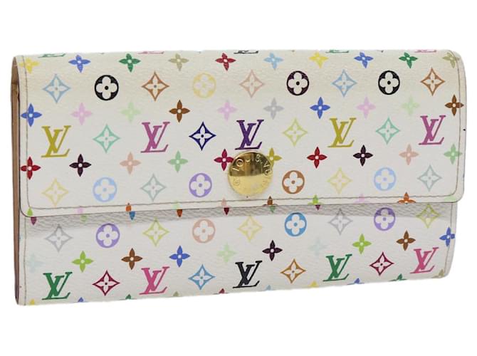 Carteira LOUIS VUITTON Multicolor Portefeuille Sarah Long Branco M93532 auth 70503  ref.1335879