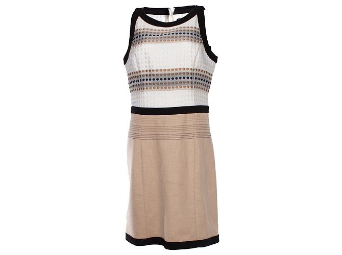 Autre Marque Caroline Biss , Ärmelloses Kleid mit Punktemuster Mehrfarben
