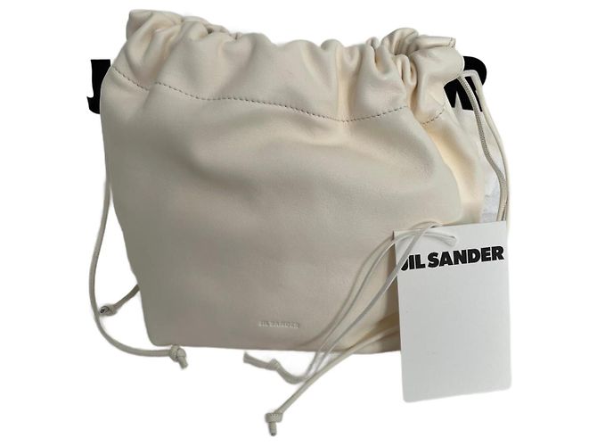 Jil Sander leather pouch cream