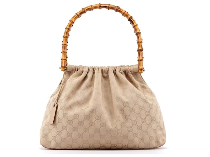 GUCCI Sacs bandoulière coton Bambou beige  ref.1335970