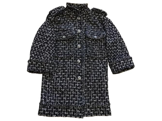 Chanel Manteau en tweed noir Paris / Édimbourg à 9 000 $.  ref.1335981