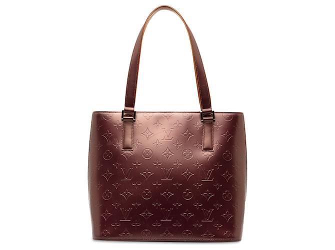 Tapete Monograma Vermelho Louis Vuitton Stockton Bordeaux Couro Bezerro-como bezerro  ref.1336122