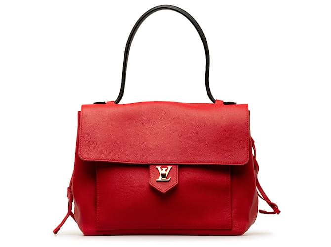 Louis Vuitton Red Calfskin Lockme MM Leather Pony-style calfskin  ref.1336148