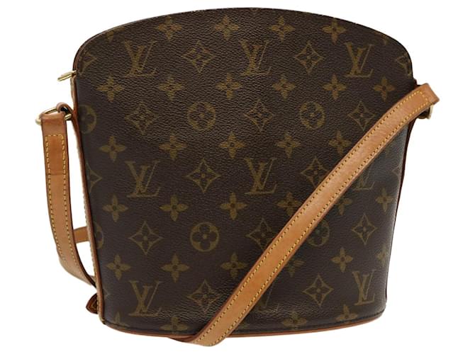 Bolsa de ombro LOUIS VUITTON Monograma Drouot M51290 Autenticação de LV 70325 Lona  ref.1336216