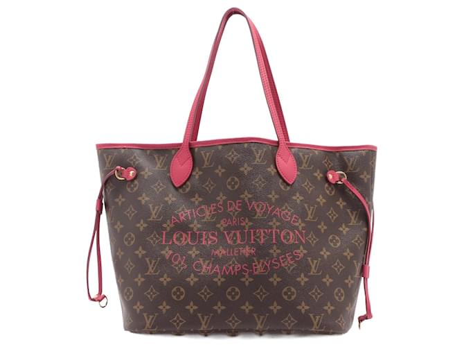 Louis Vuitton Neverfull MM Ika Flowers Canvas Shopper Bag Monogram Pink Cloth  ref.1336317