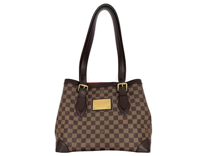 Louis Vuitton Borsa tote in tela Hampstead Damier Ebene Marrone  ref.1336318