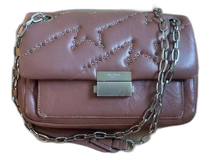Bolsa transversal Zadig & Voltaire Ziggy Stardust Couro Marrom Claro Castanho claro