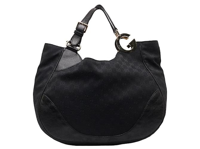 Gucci GG Canvas & Leather Shoulder Bag Canvas Shoulder Bag 203504 in good condition Cloth  ref.1336370
