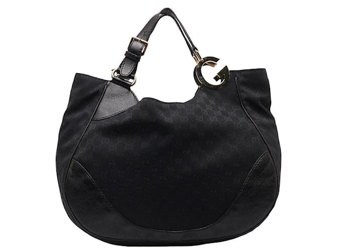 Sac à bandoulière en toile et cuir Gucci GG Sac à bandoulière en toile 203504 en bon état  ref.1336370