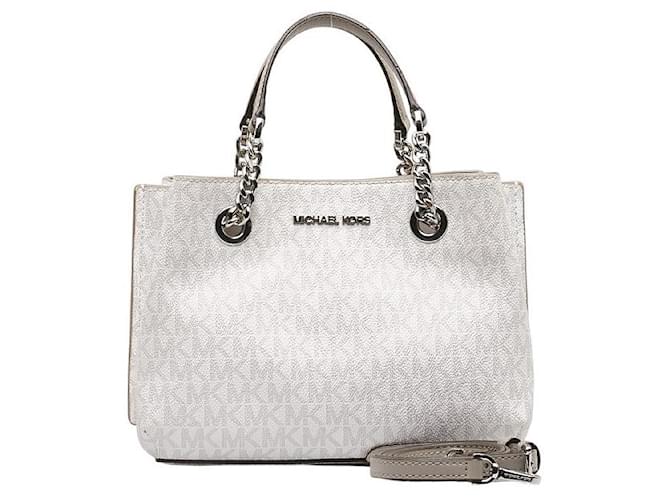 Michael Kors MK Signature Canvas Teagen Bag Canvas Handbag in Good condition Cloth  ref.1336372
