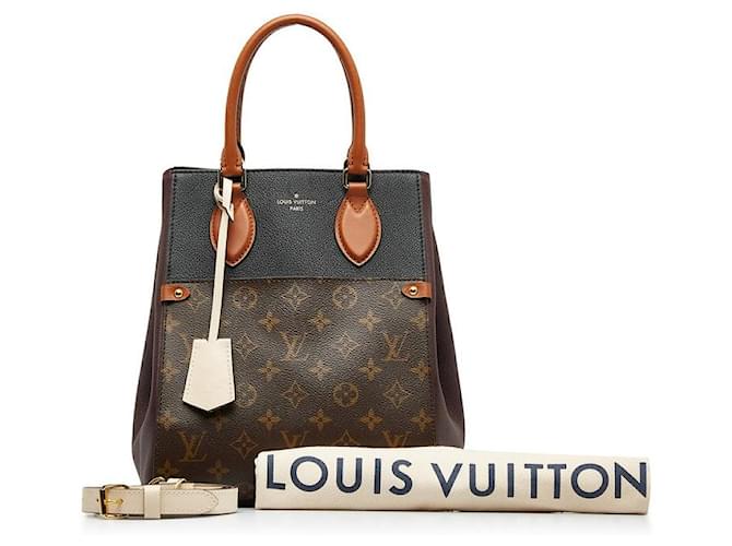 Louis Vuitton Fold Tote MM Canvas Tragetasche M45409 In sehr gutem Zustand Leinwand  ref.1336419