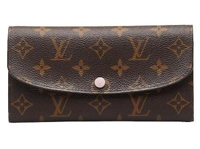 Louis Vuitton Monogram Emilie Long Wallet M61289 Brown Pink PVC Leather in Very Good Condition Plastic  ref.1336432