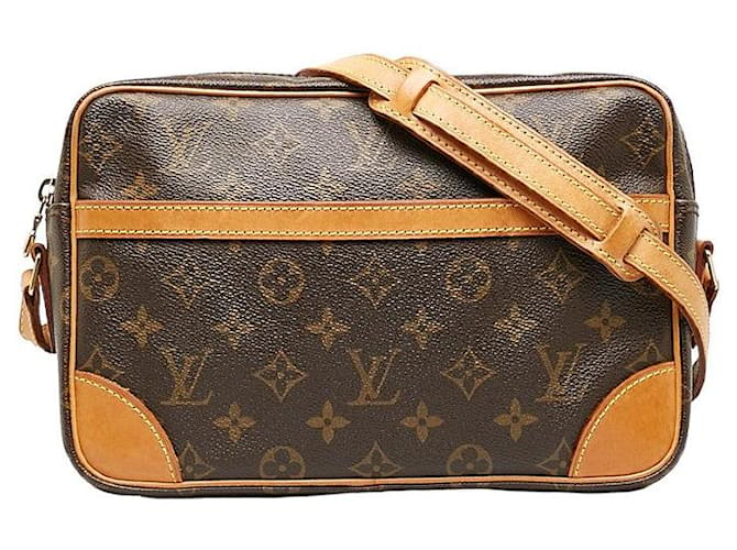 Louis Vuitton Monogram Trocadero 27 Shoulder Bag M51274 Brown PVC Leather in Good Condition Plastic  ref.1336445