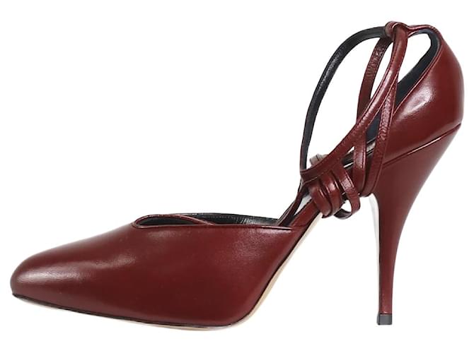 Céline Burgunderrote Lederpumps - Größe EU 38.5 Bordeaux  ref.1336480