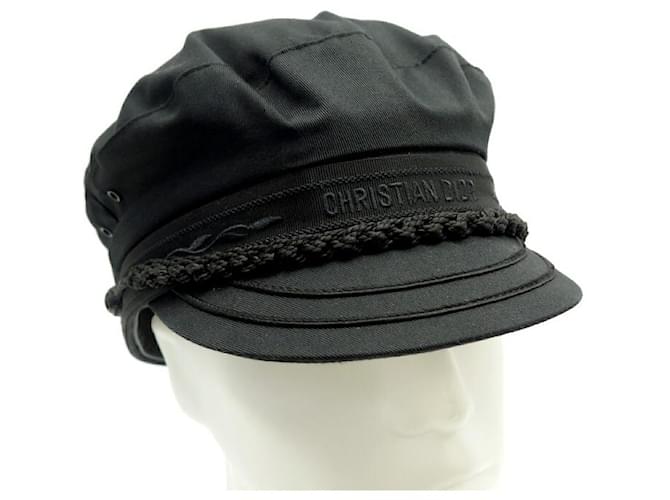 NEW CHRISTIAN DIOR GREEK SAILOR CAP T59 2022 FISHERMAN CAP HAT Black Cloth  ref.1336633