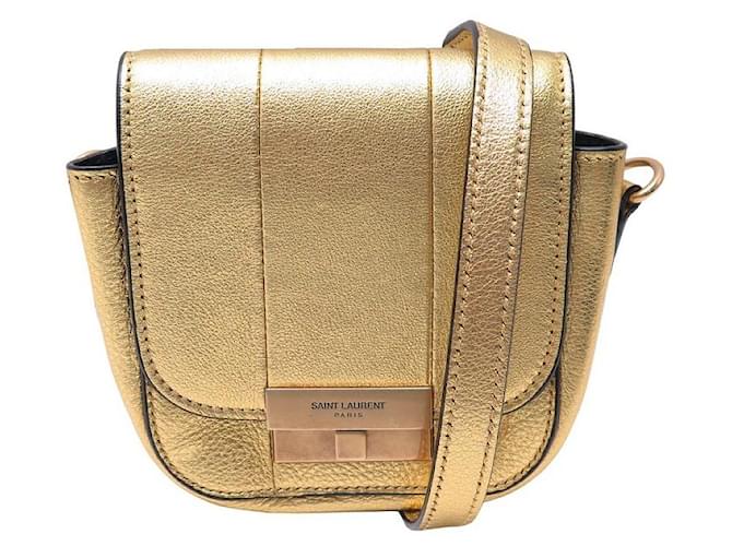 NUEVO BOLSO DE MANO BETTY MINI DE SAINT LAURENT 566959 Bolso de hombro de cuero dorado  ref.1336646