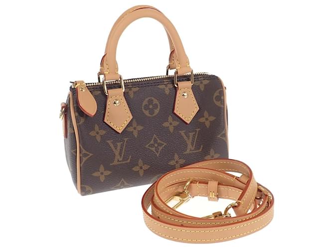 Louis Vuitton Nano Speedy Canvas Handbag M81085 in excellent condition Cloth  ref.1336722