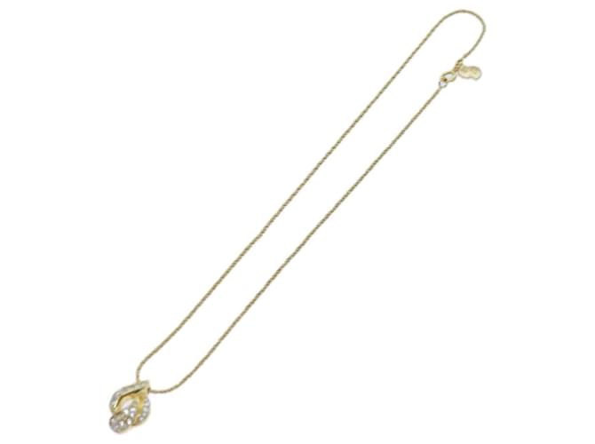 Christian Dior Ohrringe Halskette Set Gold Auth am6081 Golden Metall  ref.1336998