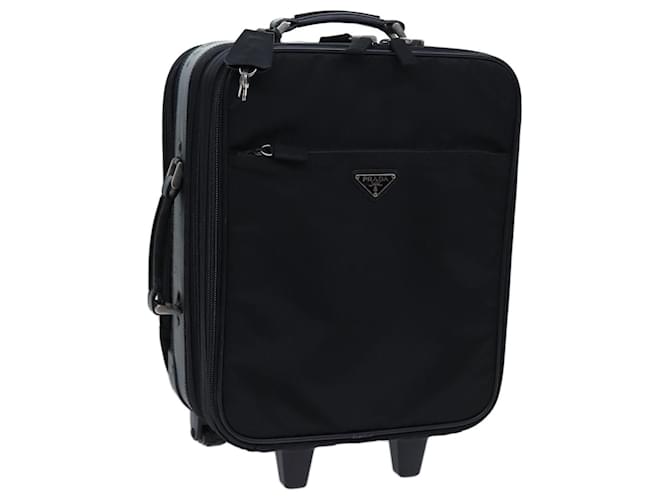 PRADA Suitcase Canvas Black Auth bs13415 Cloth  ref.1337075