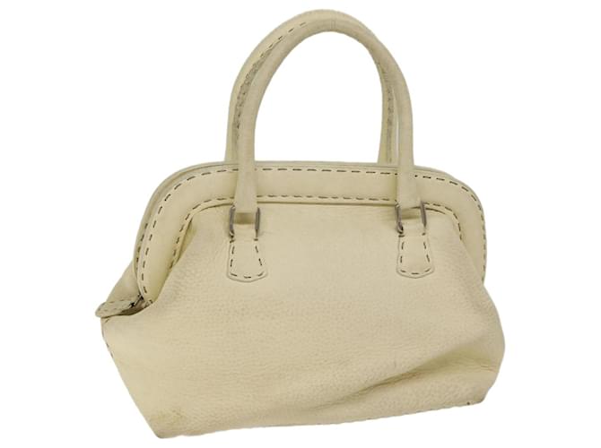 FENDI Hand Bag Canvas Beige Auth 70574 Cloth  ref.1337076
