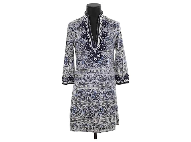 Tory Burch Robe en coton Bleu  ref.1337112