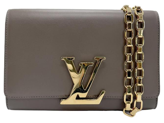 Louis Vuitton Louise Cinza Couro  ref.1337250