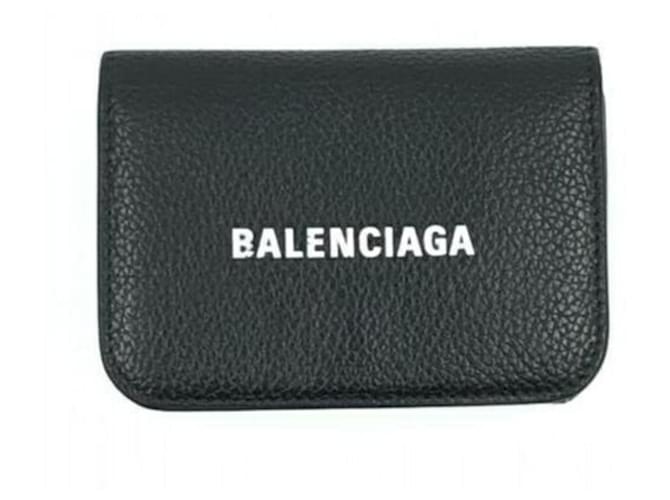 Mini carteira Balenciaga Cash Preto Couro  ref.1337266