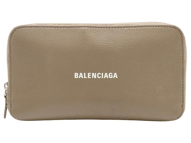Balenciaga Continental Zip Around Brown Leather  ref.1337580