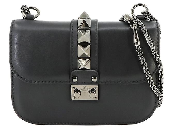 Valentino Garavani Glam Lock Nero Pelle  ref.1337757