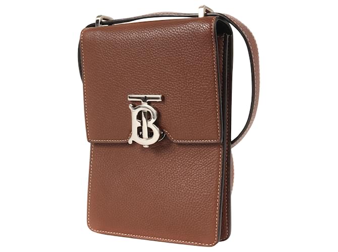 Burberry TB Brown Leather  ref.1337787