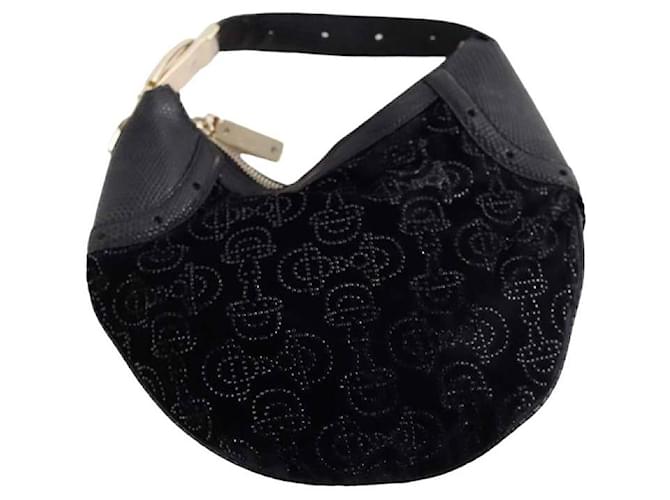 Gucci Velvet handbag Black  ref.1337841