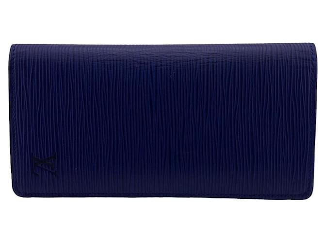 Louis Vuitton Brazza Blau Leder  ref.1337873