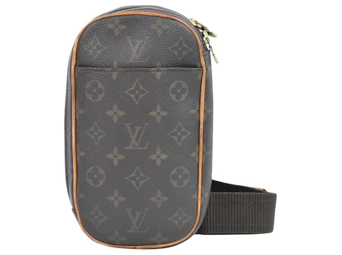 Louis Vuitton Pochette Gange Castaño Lienzo  ref.1337981