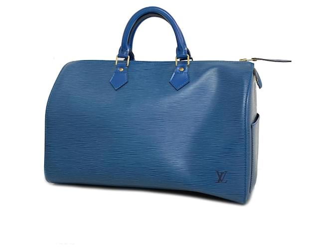 Louis Vuitton Speedy 35 Blu Pelle  ref.1338009