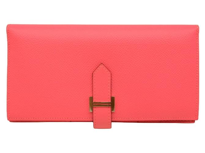 Hermès Béarn Pink Leather  ref.1338058