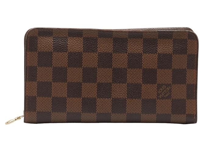 Zippy Louis Vuitton Portefeuille flink Braun Leinwand  ref.1338715