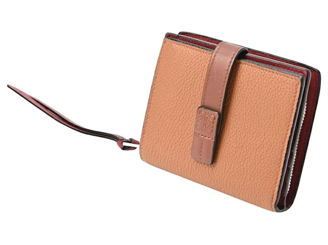 Loewe Compact zip wallet Brown Leather  ref.1338770