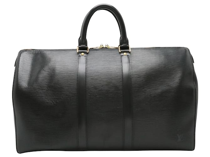 Louis Vuitton Keepall 45 Cuir Noir  ref.1338812