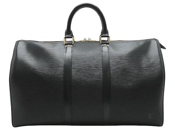 Louis Vuitton Keepall 45 Cuir Noir  ref.1338813