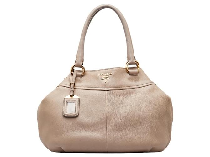 Prada Vitello Cuir Beige  ref.1338963