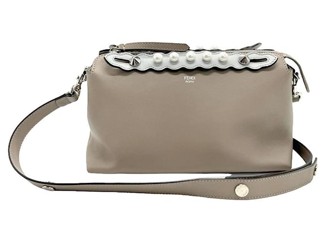 Fendi By The Way Beige Leather  ref.1338980