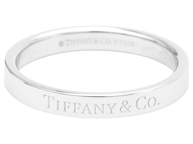 Tiffany & Co Flat band Silvery Platinum  ref.1339207