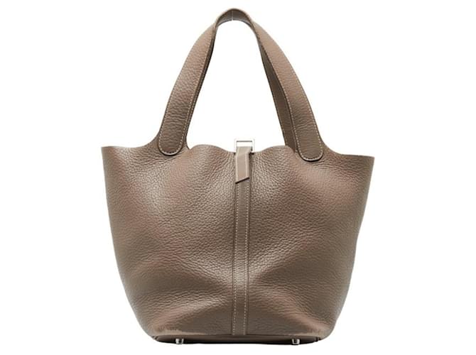 Hermès Picotin Grey Leather  ref.1339258