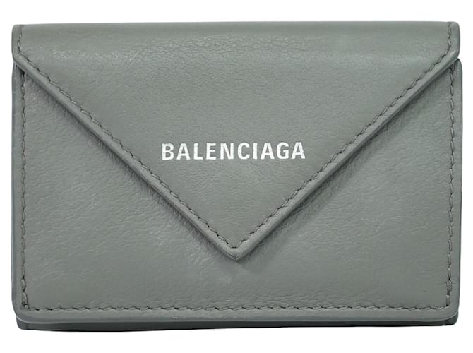 Balenciaga Papier Cinza Couro  ref.1339330