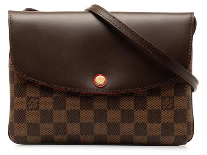 Louis Vuitton Twice Brown Cloth  ref.1339349